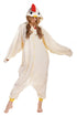 NEWCOSPLAY Unisex Adult White Chicken Cosplay Onesie Pajamas- Plush One Piece Costume