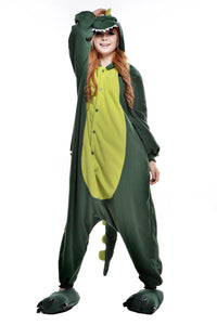 NEWCOSPLAY Unisex Adult Dinosaur Cosplay Onesie Pajamas- Plush One Piece Costume