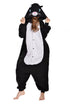 NEWCOSPLAY Unisex Adult Black Cat Pajamas- Plush One Piece Costume
