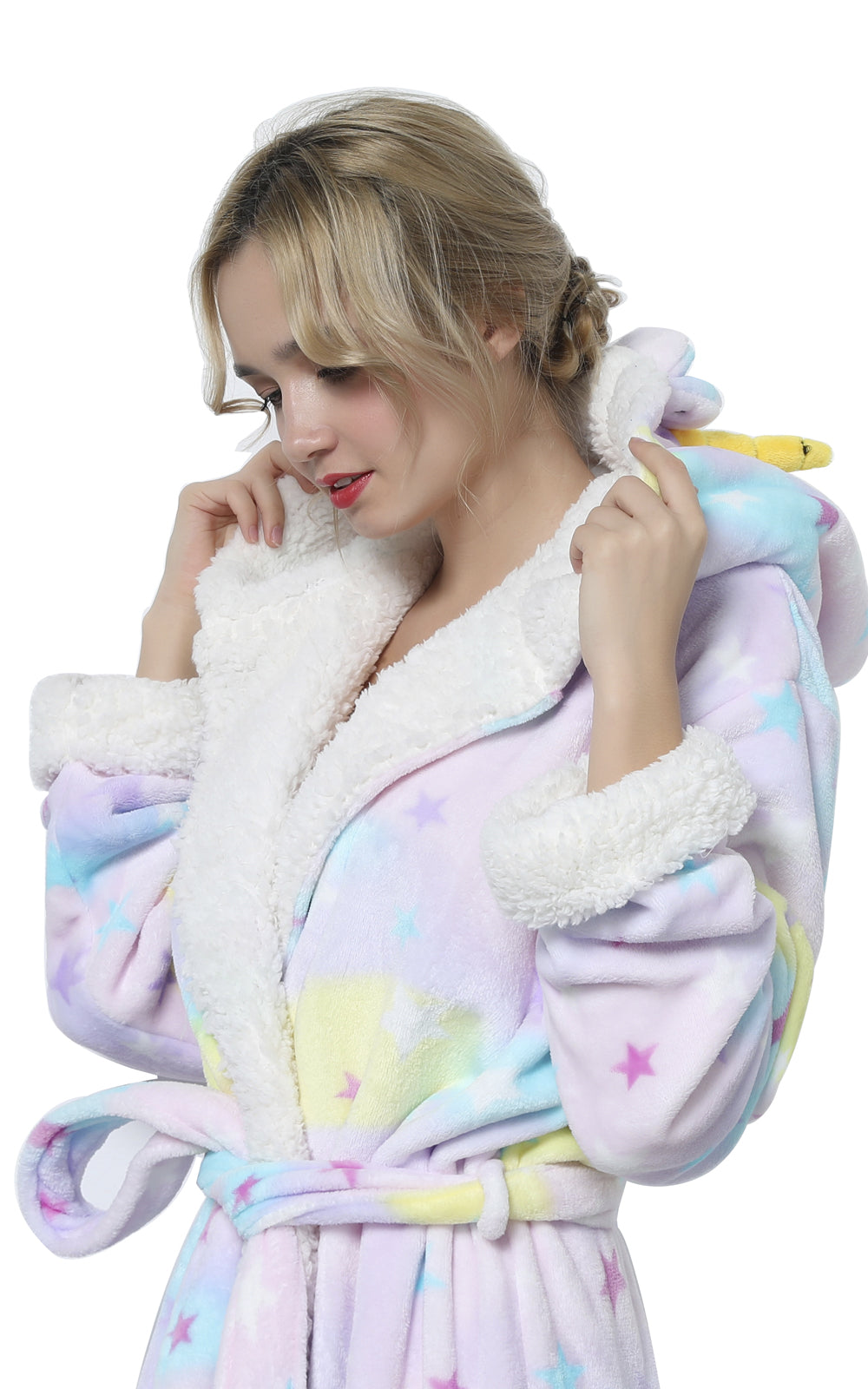 Deluxe White Star Unicorn Dressing Gown - Want That Trend